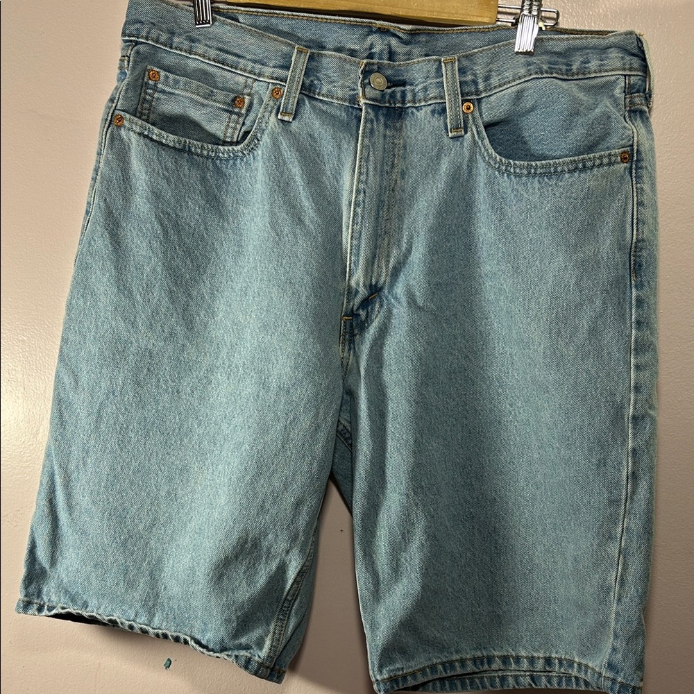 Levi Men's Denim Shorts in Light Blue